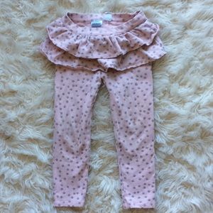 5/$25 gap ruffle skirt leggings gray star pink 4